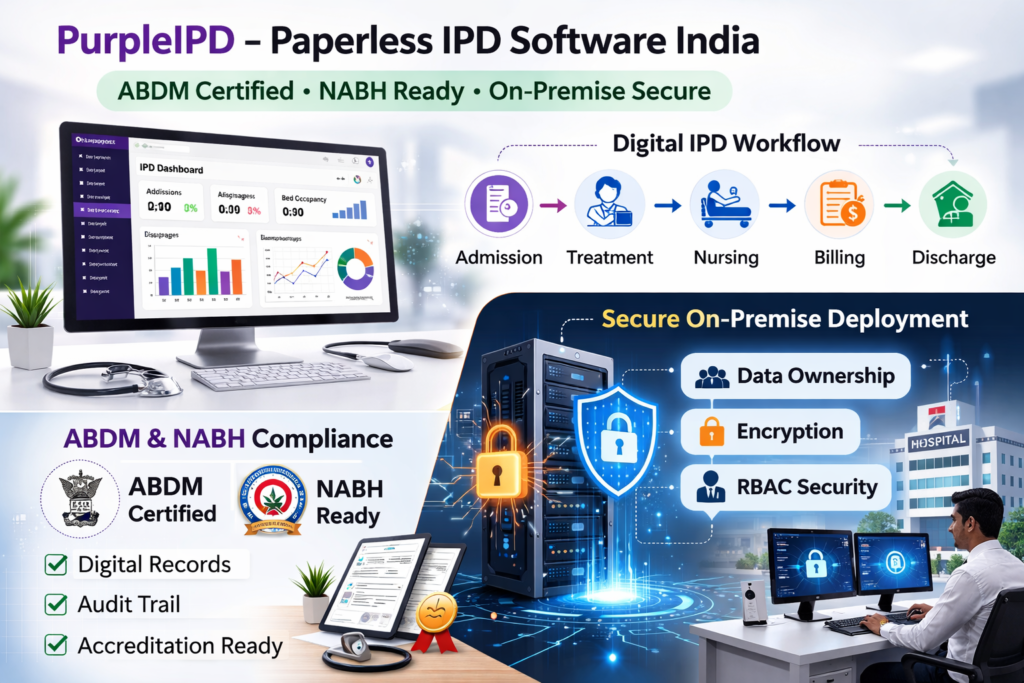 Paperless IPD software India hospital digital workflow