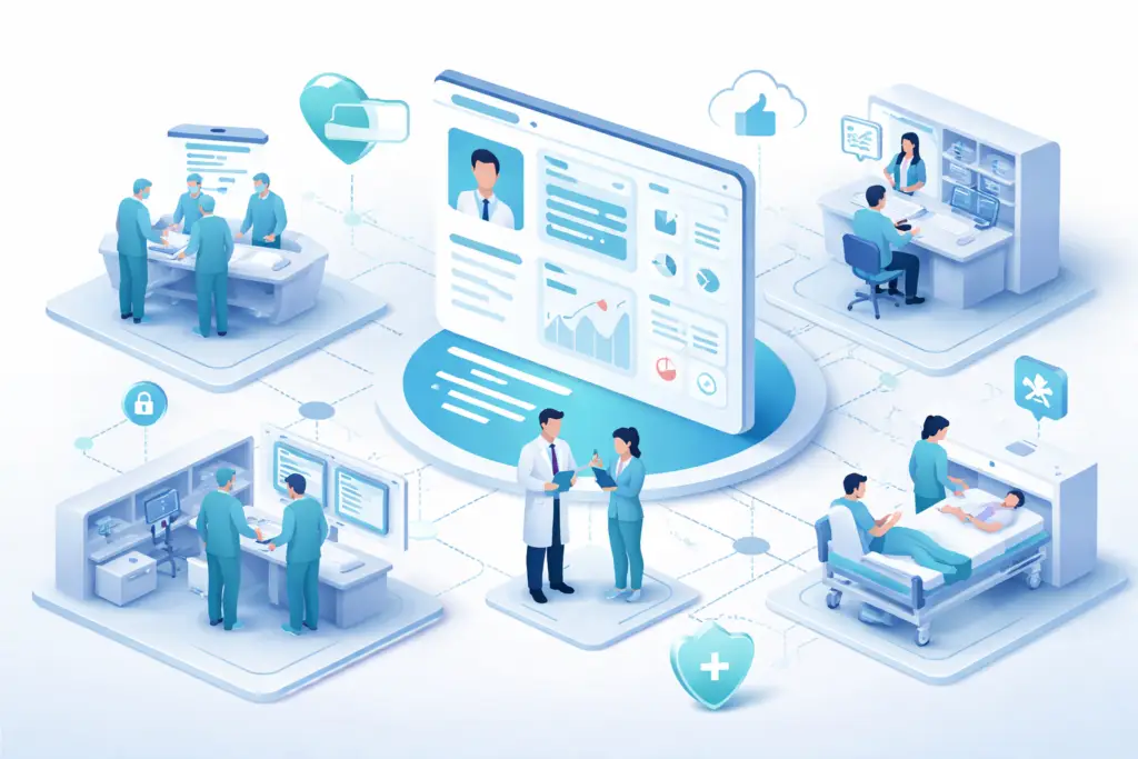 paperless IPD software India digital hospital workflow with doctors using electronic patient records